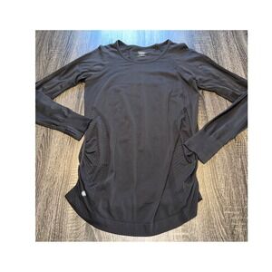 Athleta Momentum Black Long Sleeve Performance Top Women's L Athleisure
